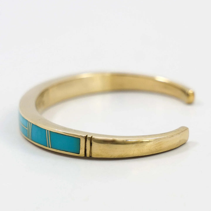 Gold and Turquoise Cuff