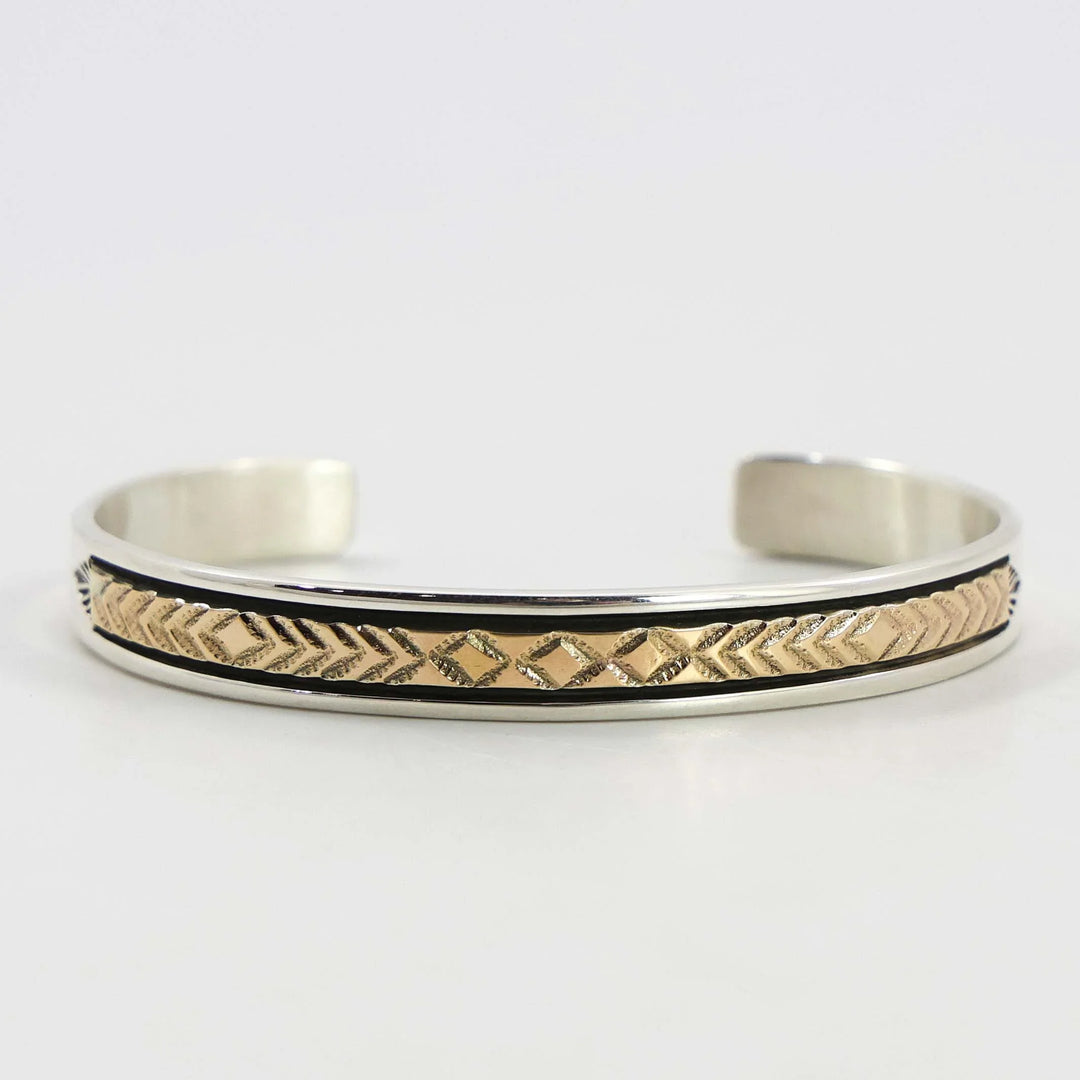 Gold on Silver Cuff