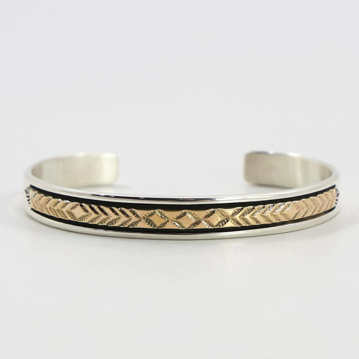 Gold on Silver Cuff