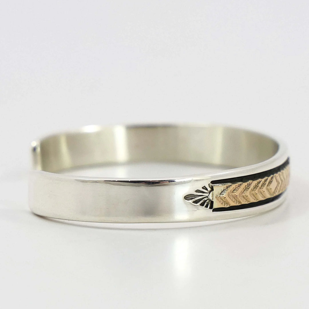Gold on Silver Cuff
