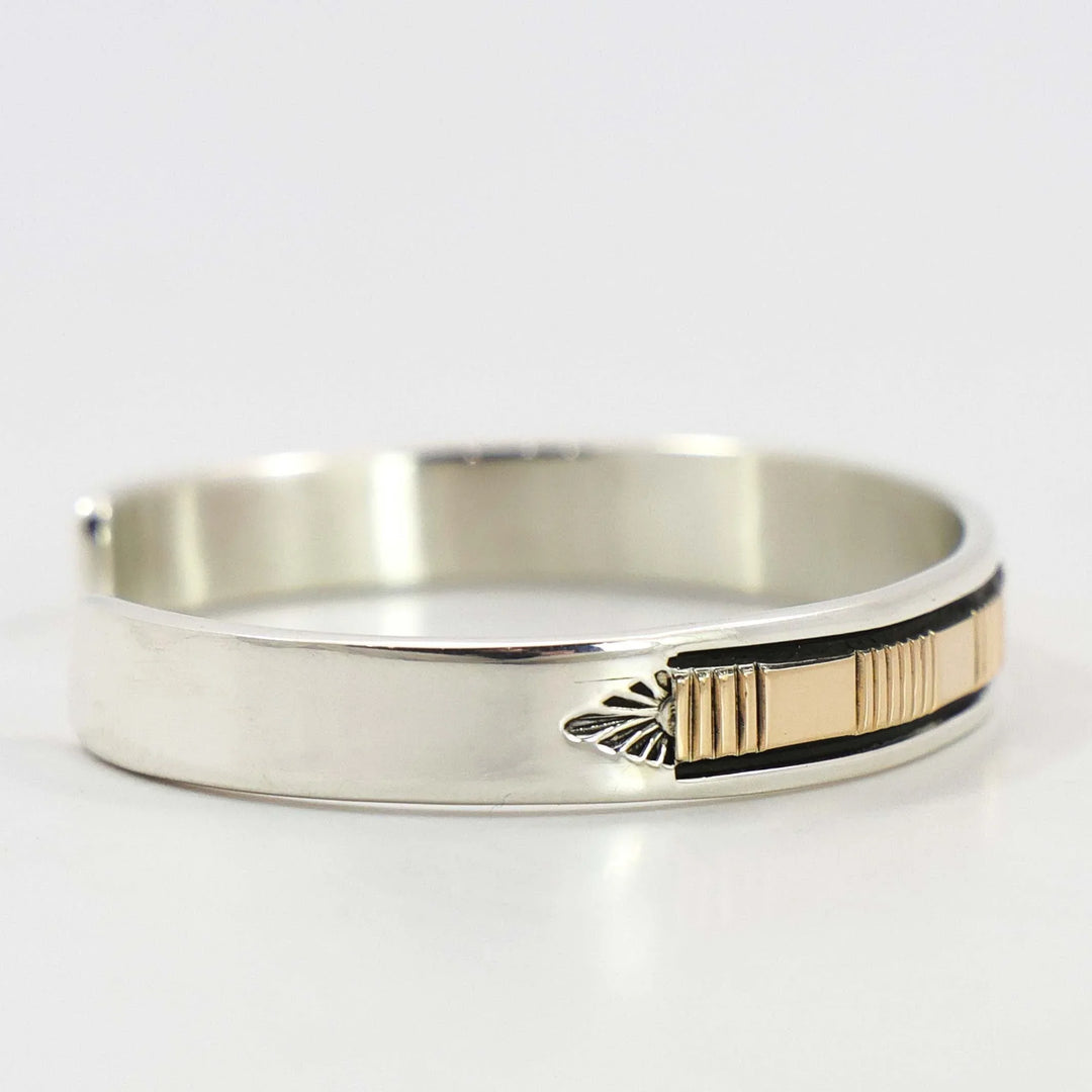 Gold on Silver Cuff