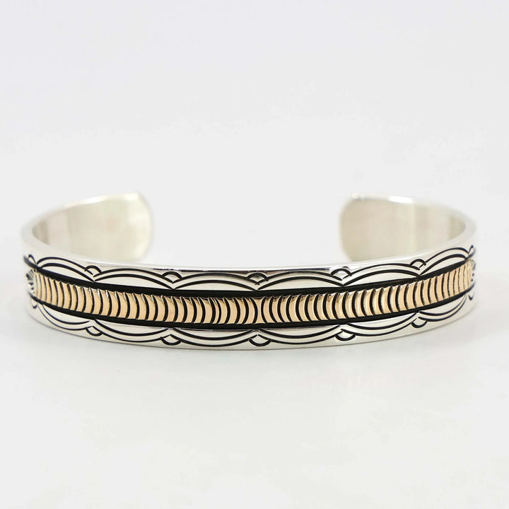 Gold on Silver Cuff