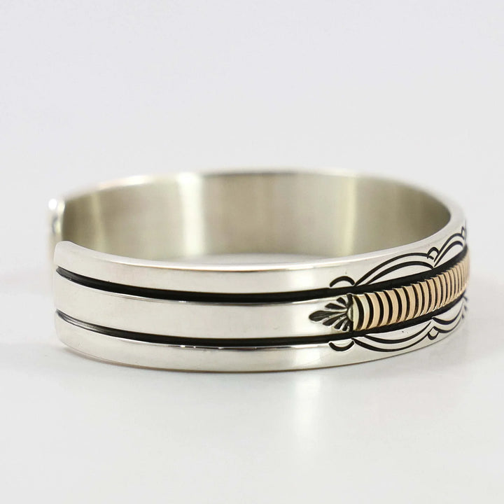 Gold on Silver Cuff