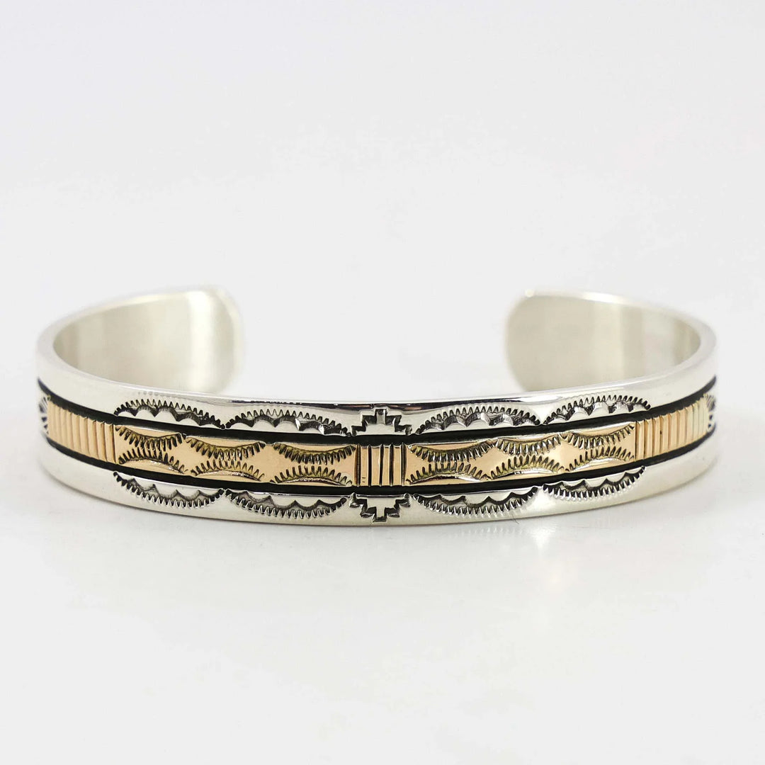 Gold on Silver Cuff