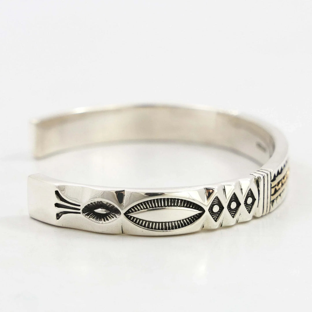 Gold on Silver Cuff