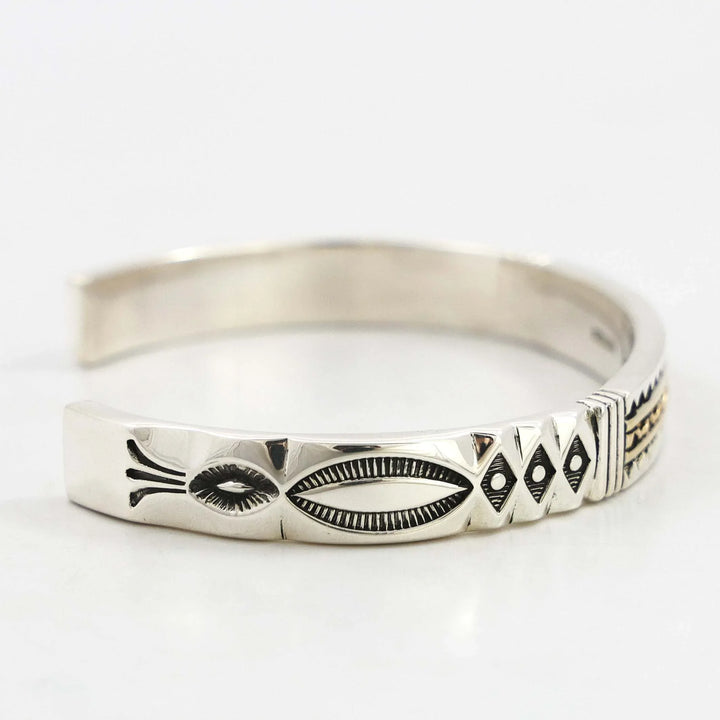 Gold on Silver Cuff