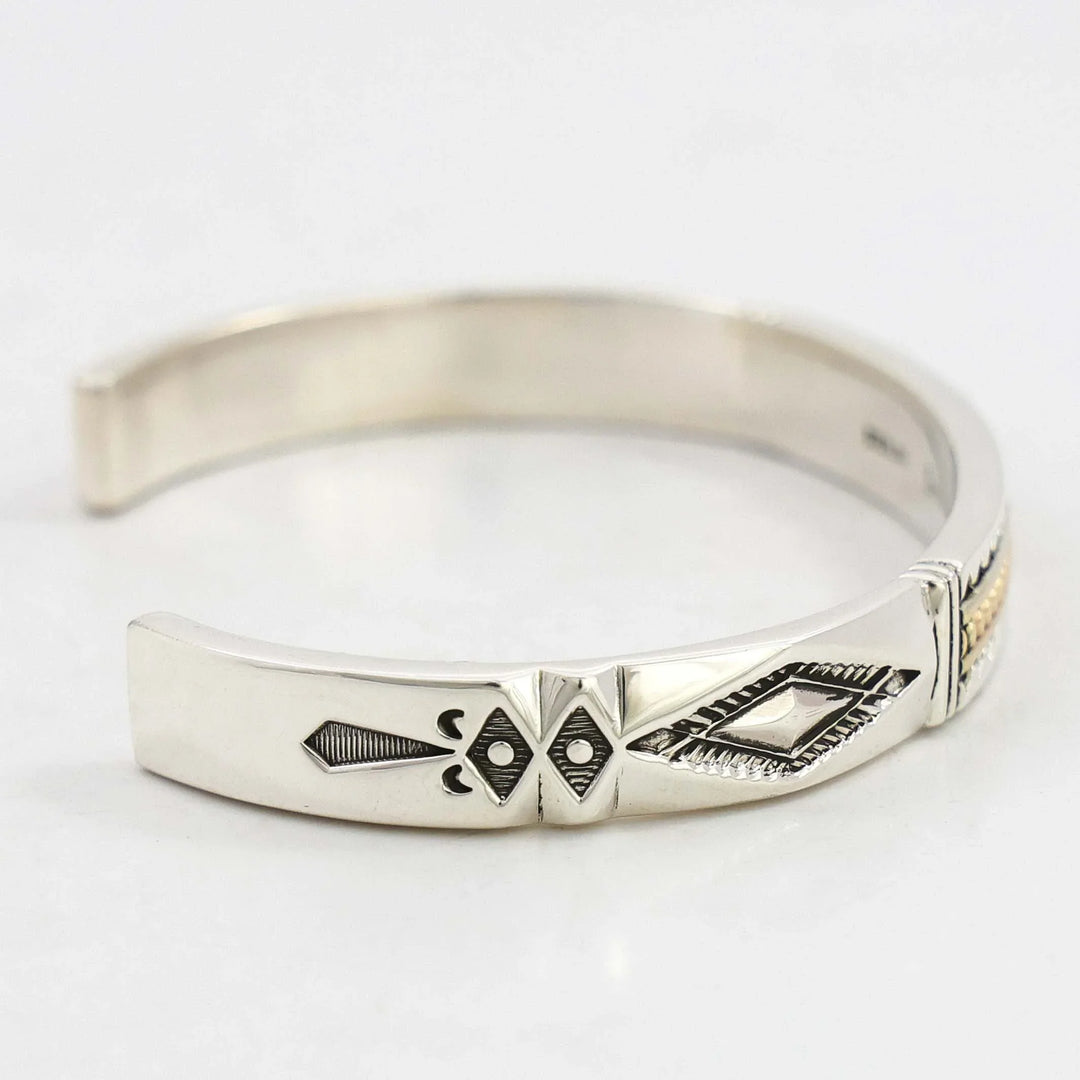 Gold on Silver Cuff