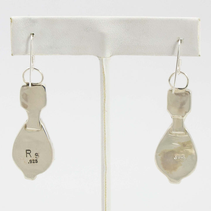 Turquoise and Spiny Oyster Earrings