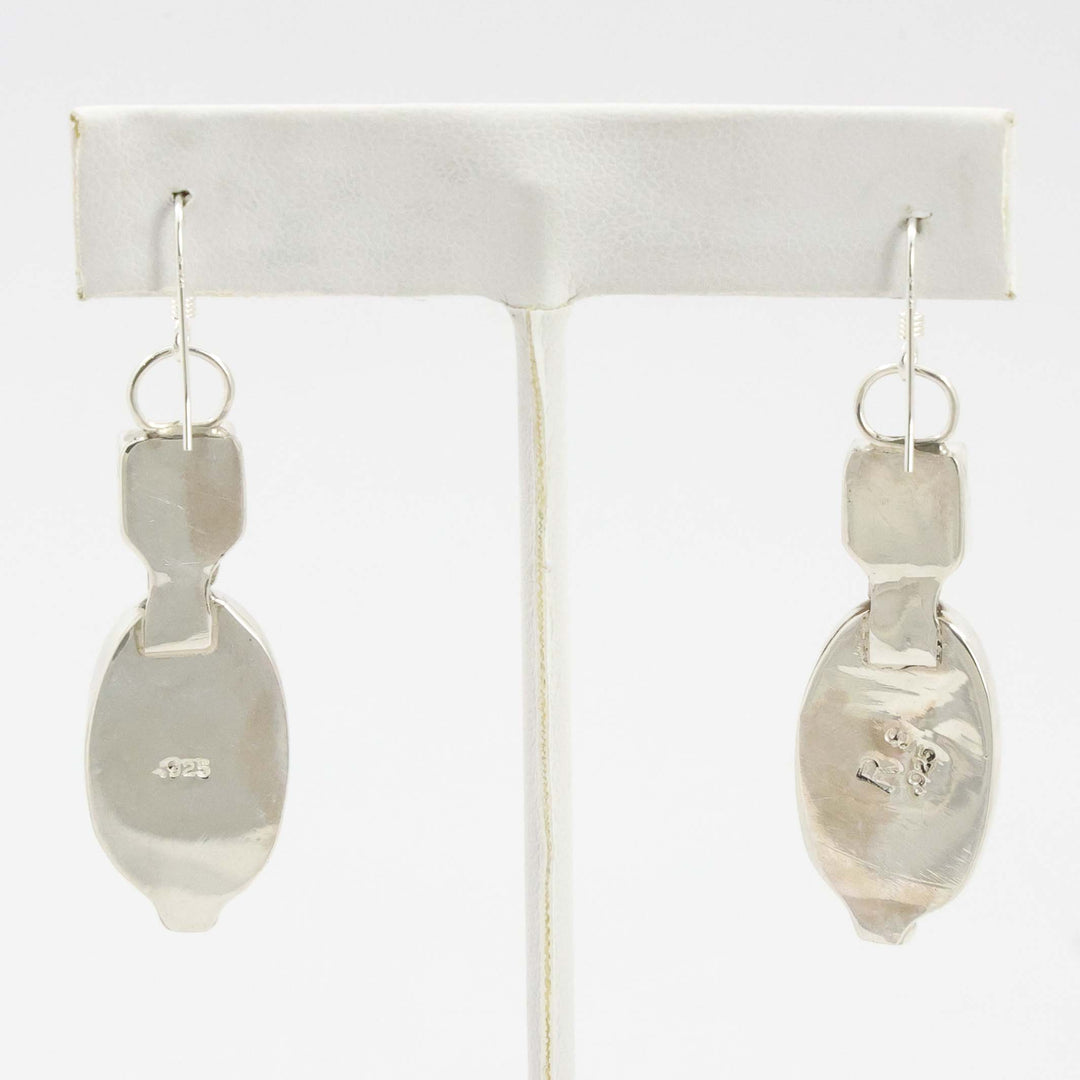 Turquoise and Spiny Oyster Earrings