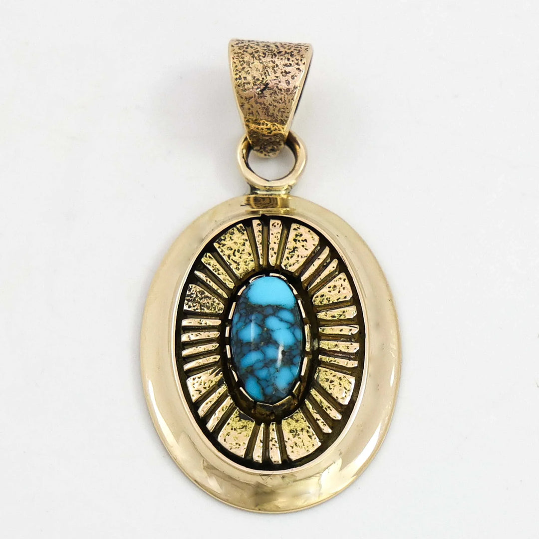 Gold and Turquoise Pendant