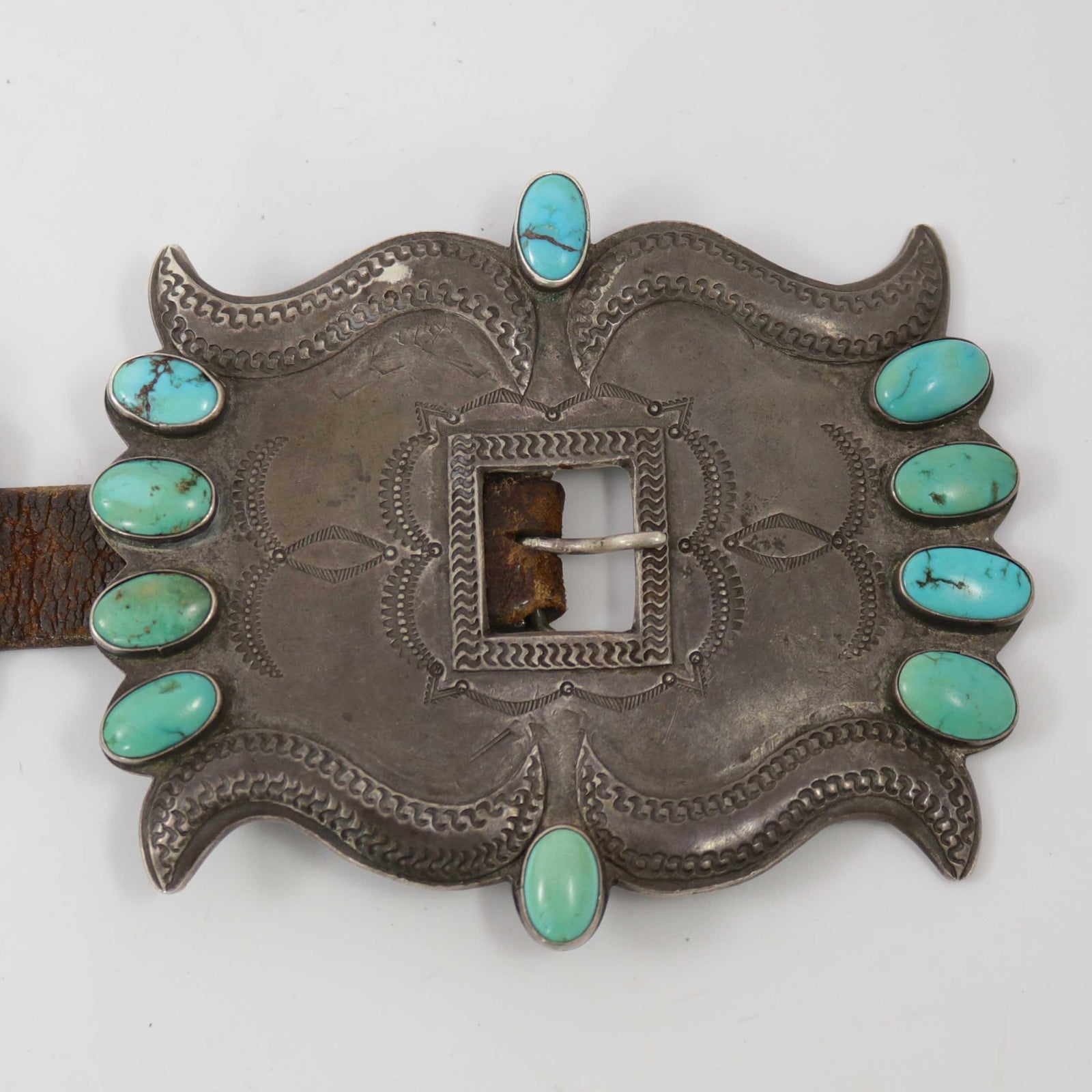 1930s Turquoise Concho Belt by Vintage Collection - Garland's