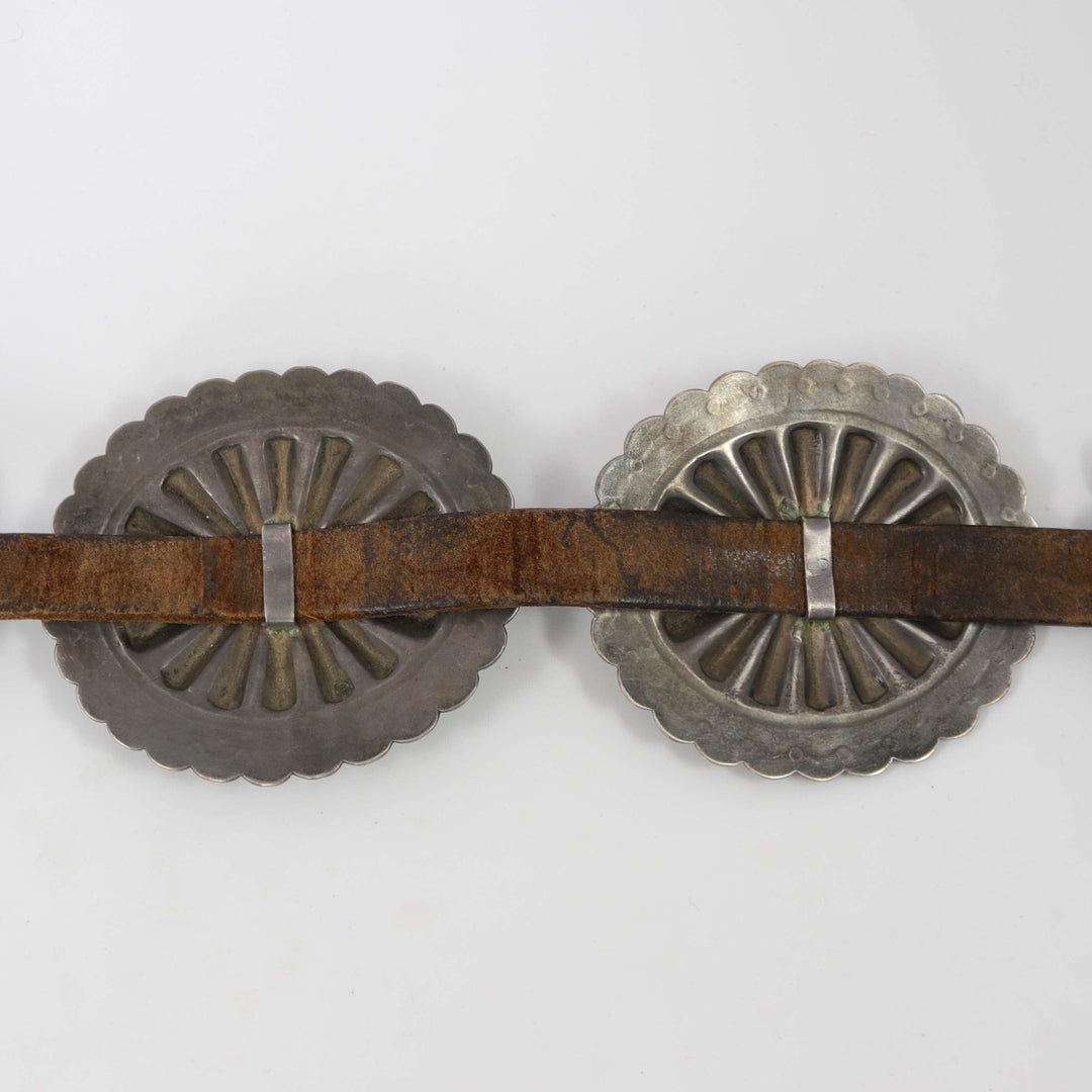 1930s Turquoise Concho Belt by Vintage Collection - Garland&