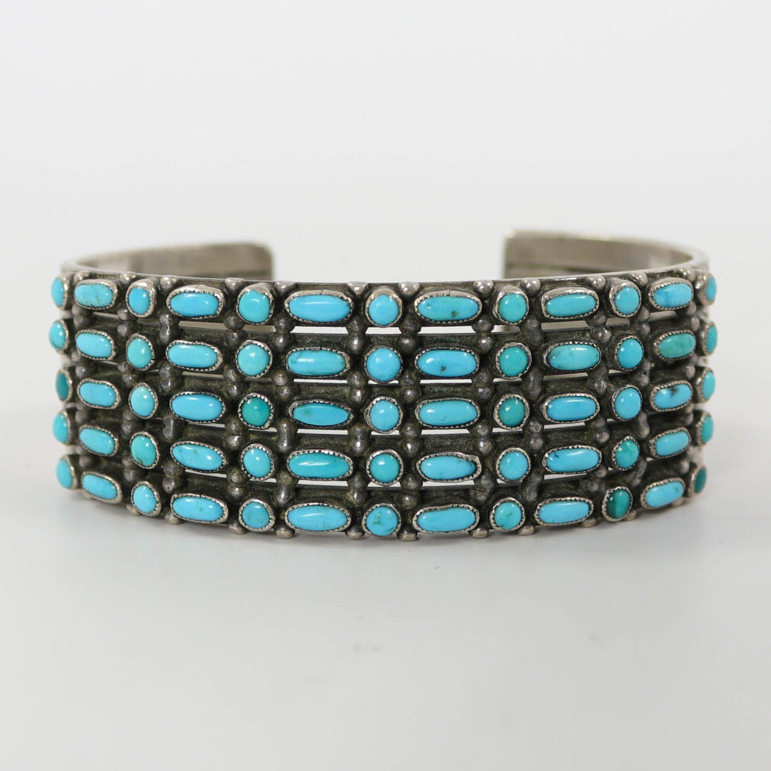 1930s Turquoise Row Bracelet by Vintage Collection - Garland's