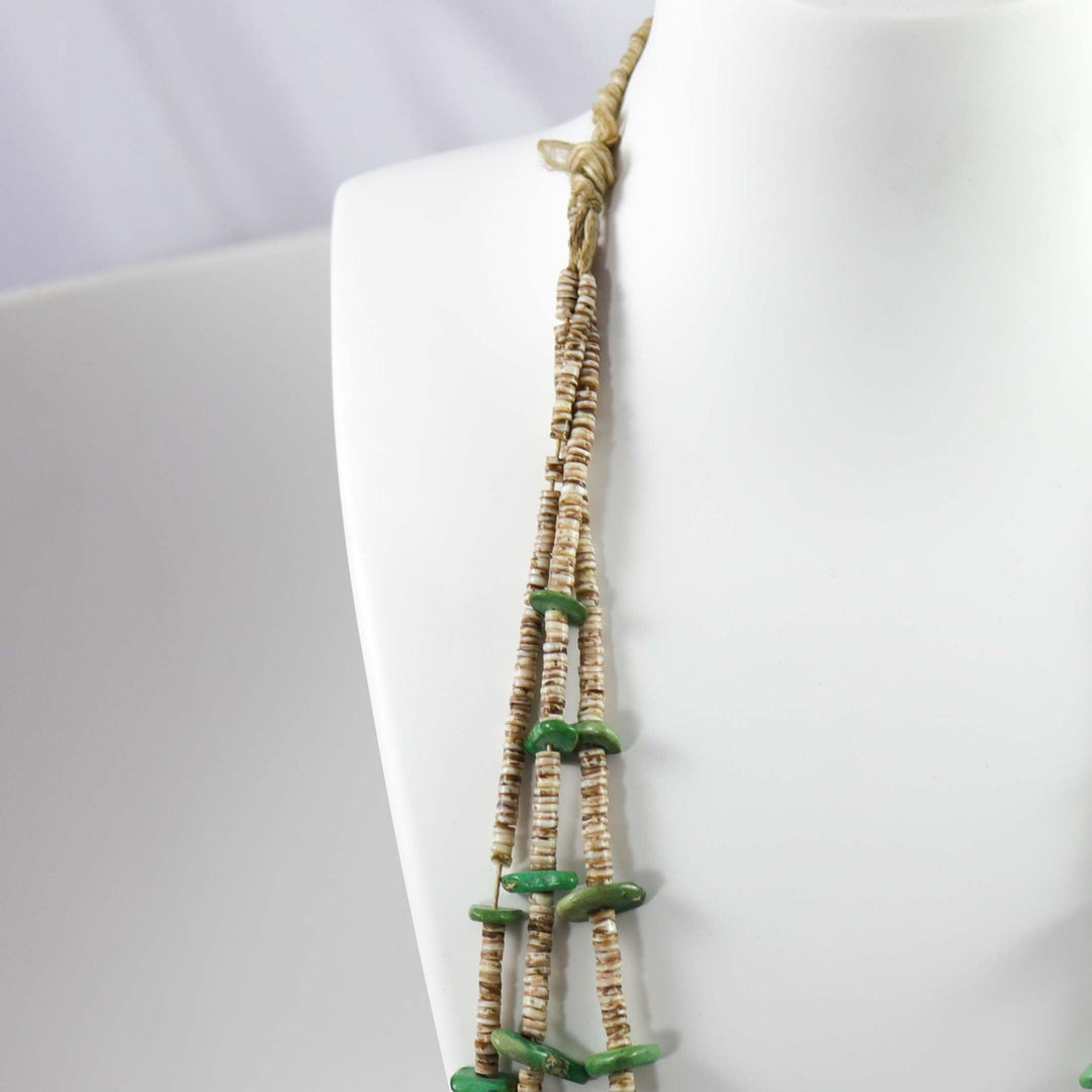 1930s Turquoise Tab Necklace by Vintage Collection - Garland's