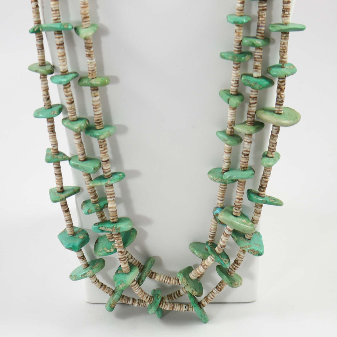 1930s Turquoise Tab Necklace by Vintage Collection - Garland's