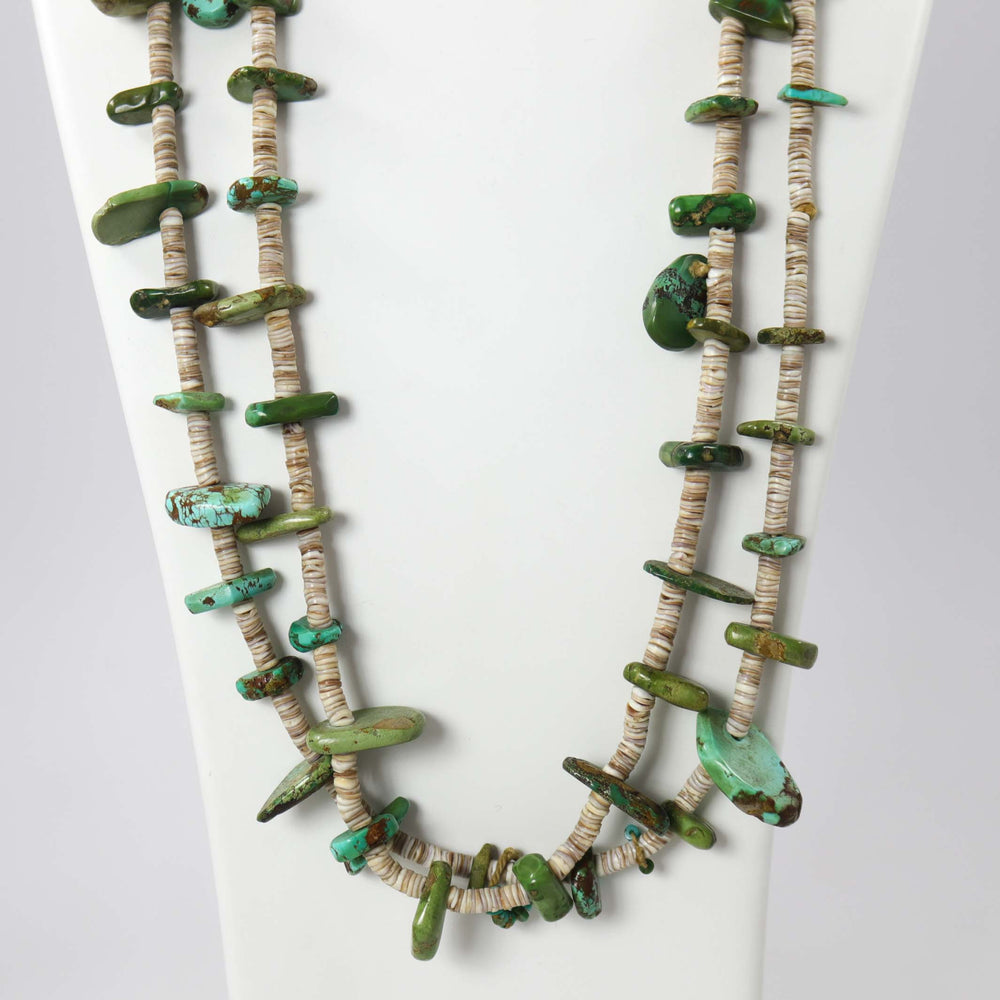 1930s Turquoise Tab Necklace by Vintage Collection - Garland's