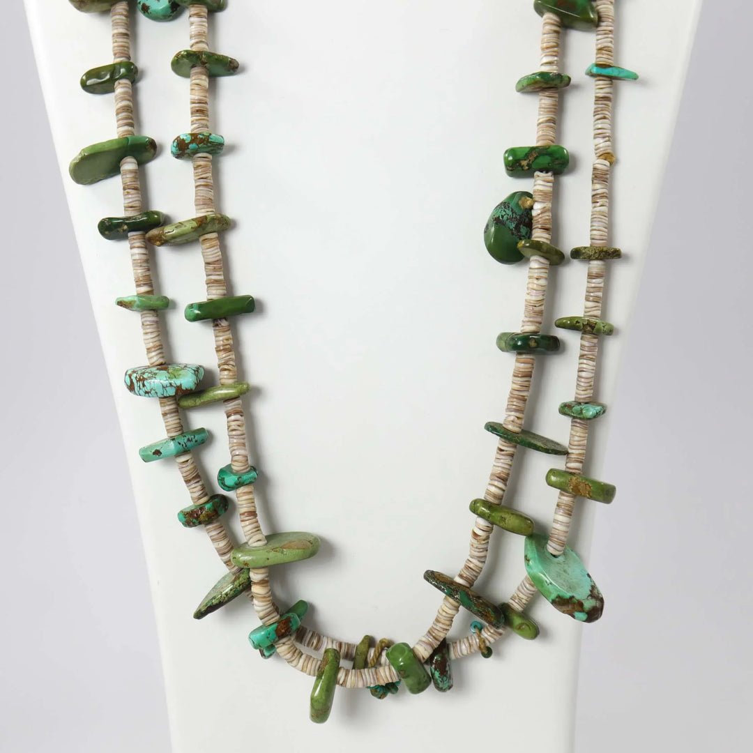 1930s Turquoise Tab Necklace by Vintage Collection - Garland's