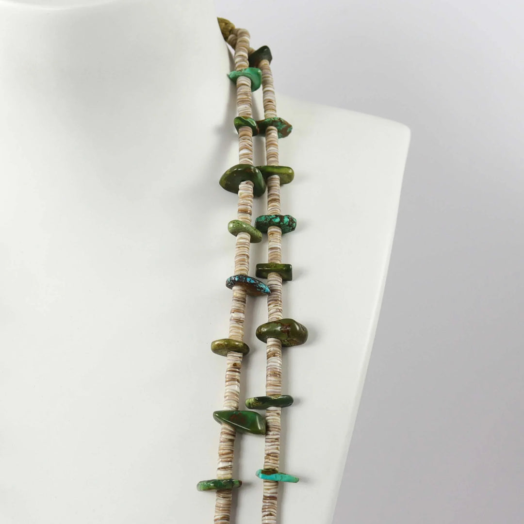 1930s Turquoise Tab Necklace by Vintage Collection - Garland's