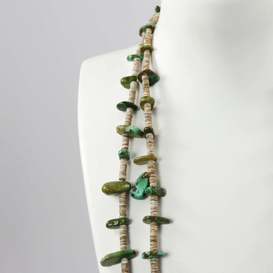 1930s Turquoise Tab Necklace by Vintage Collection - Garland's