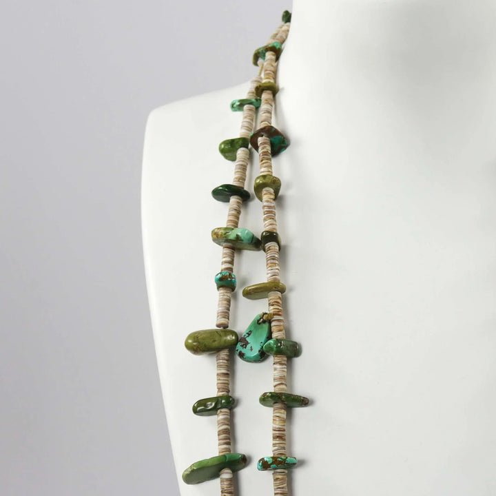 1930s Turquoise Tab Necklace by Vintage Collection - Garland's