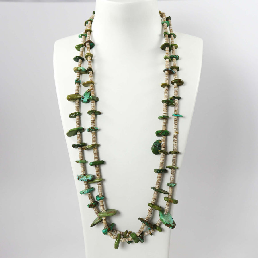 1930s Turquoise Tab Necklace by Vintage Collection - Garland's