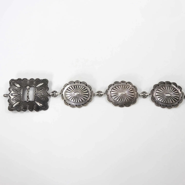 1940s Silver Concho Belt by Vintage Collection - Garland's