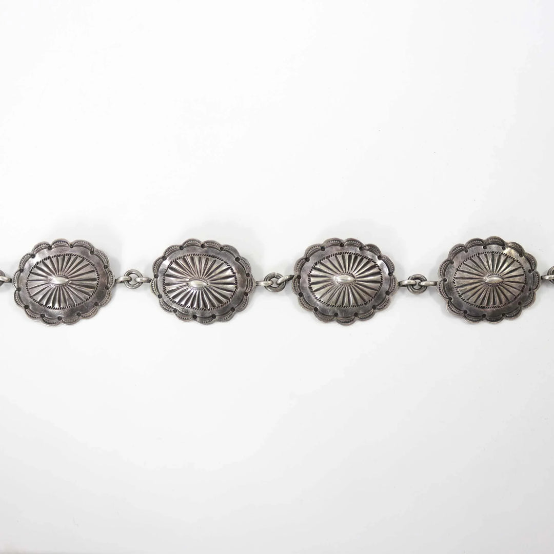 1940s Silver Concho Belt by Vintage Collection - Garland's
