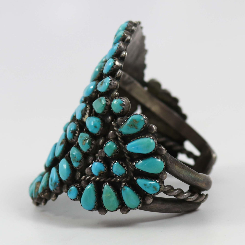 1940s Turquoise Cluster Cuff by Vintage Collection - Garland's