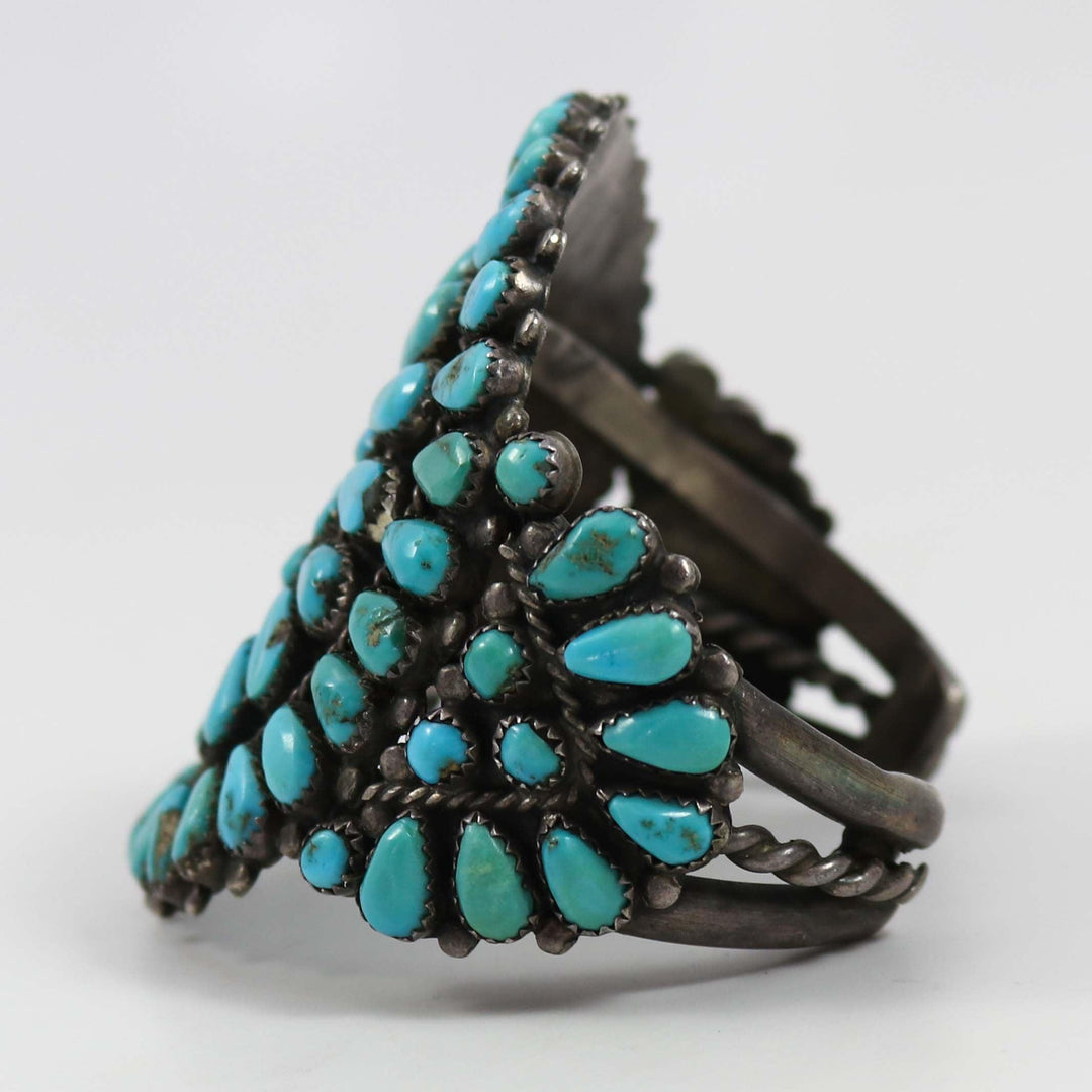 1940s Turquoise Cluster Cuff by Vintage Collection - Garland's