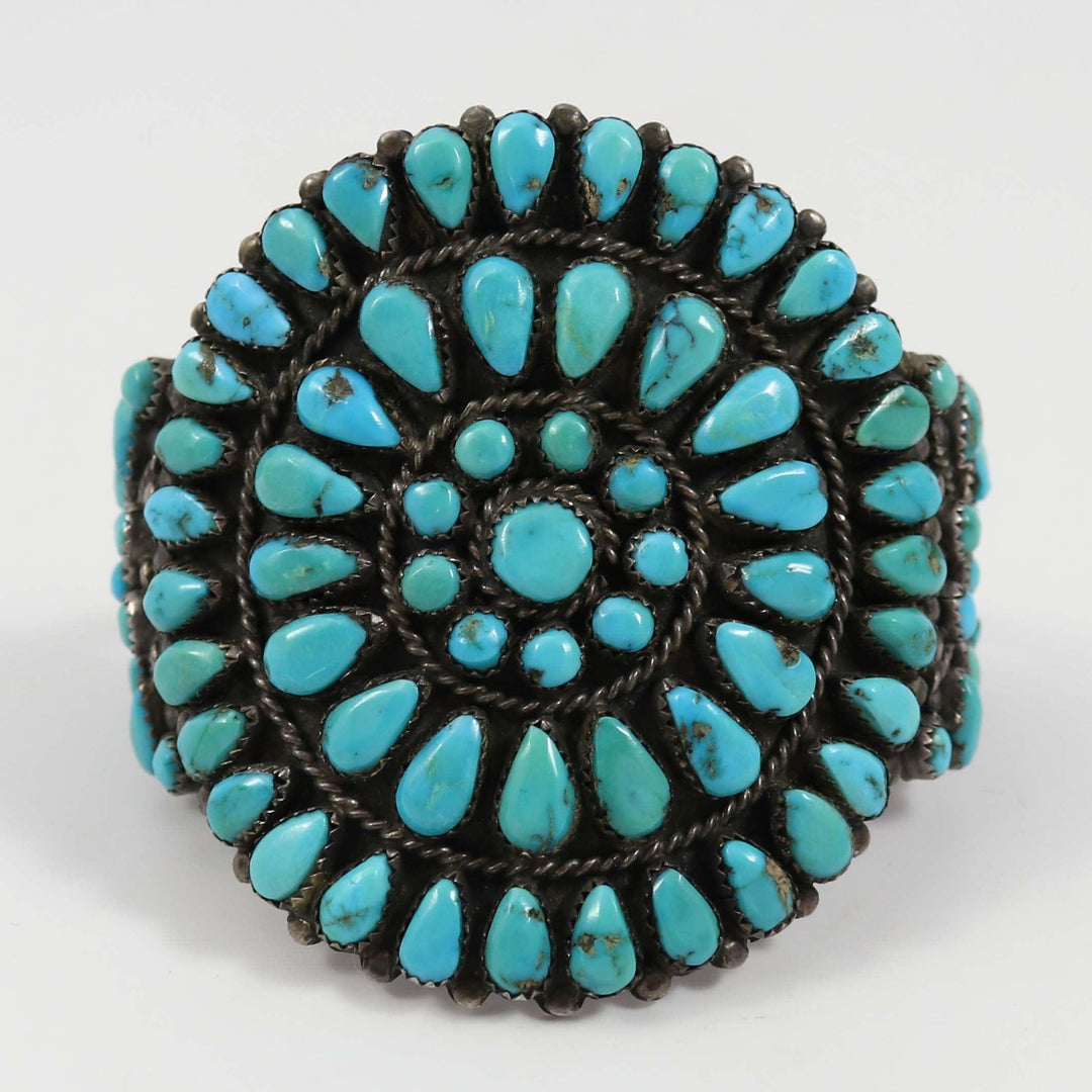 1940s Turquoise Cluster Cuff by Vintage Collection - Garland's