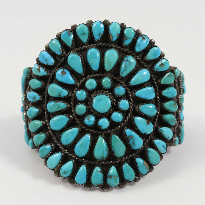 1940s Turquoise Cluster Cuff by Vintage Collection - Garland's