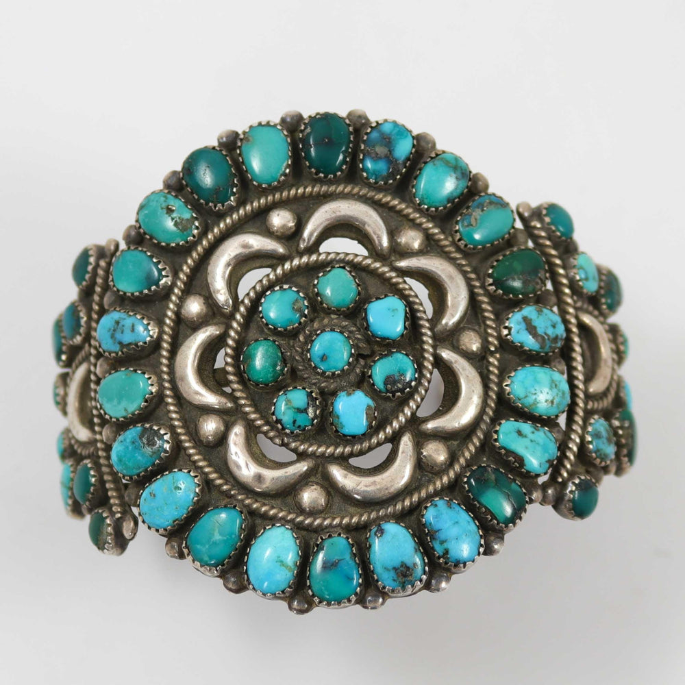1940s Turquoise Cluster Cuff by Vintage Collection - Garland's