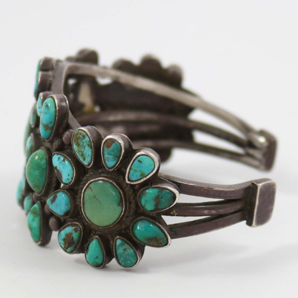 1940s Turquoise Cluster Cuff by Vintage Collection - Garland's