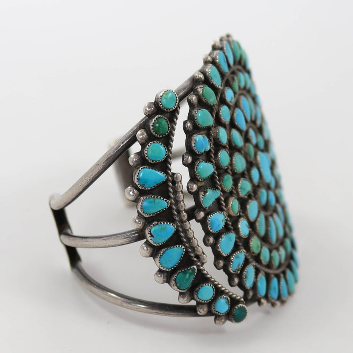 1940s Turquoise Cluster Cuff by Vintage Collection - Garland's
