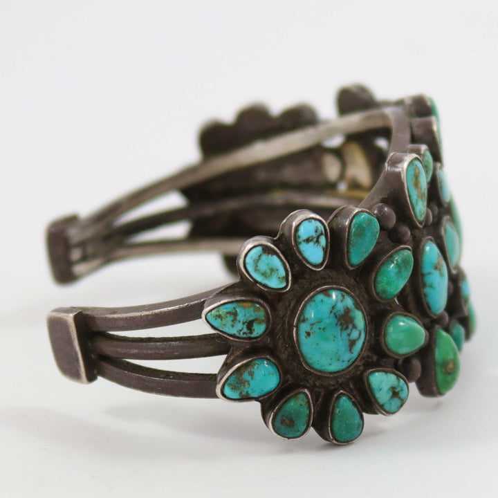 1940s Turquoise Cluster Cuff by Vintage Collection - Garland's