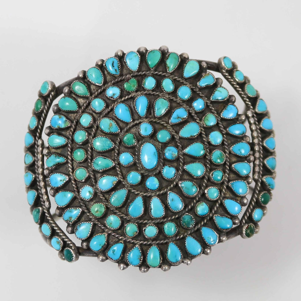 1940s Turquoise Cluster Cuff by Vintage Collection - Garland's