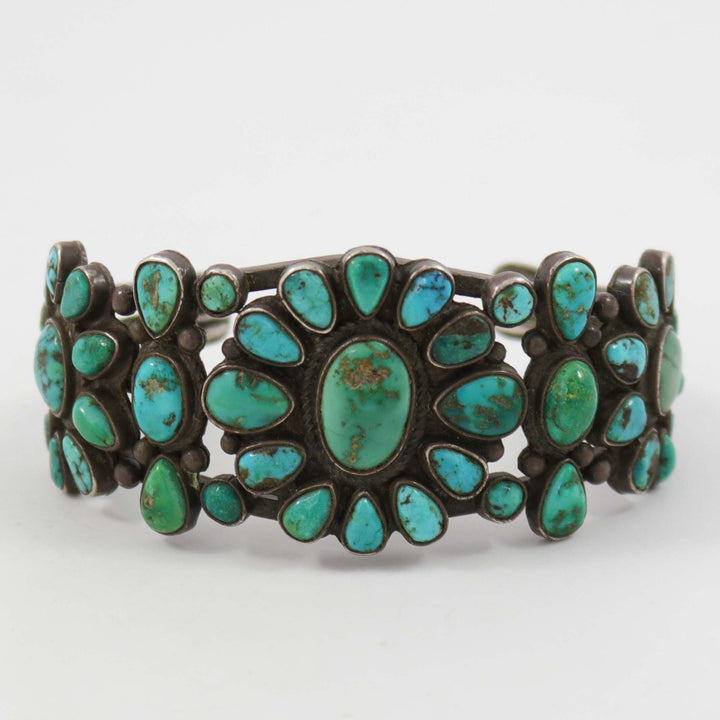 1940s Turquoise Cluster Cuff by Vintage Collection - Garland's