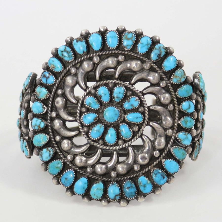 1940s Turquoise Cluster Cuff by Vintage Collection - Garland's