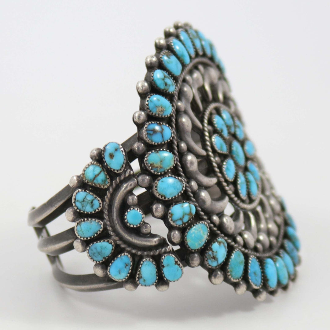 1940s Turquoise Cluster Cuff by Vintage Collection - Garland's