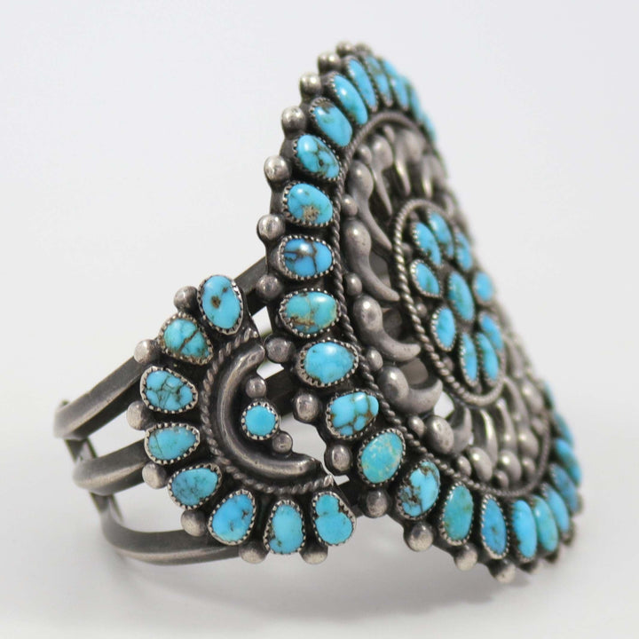 1940s Turquoise Cluster Cuff by Vintage Collection - Garland's
