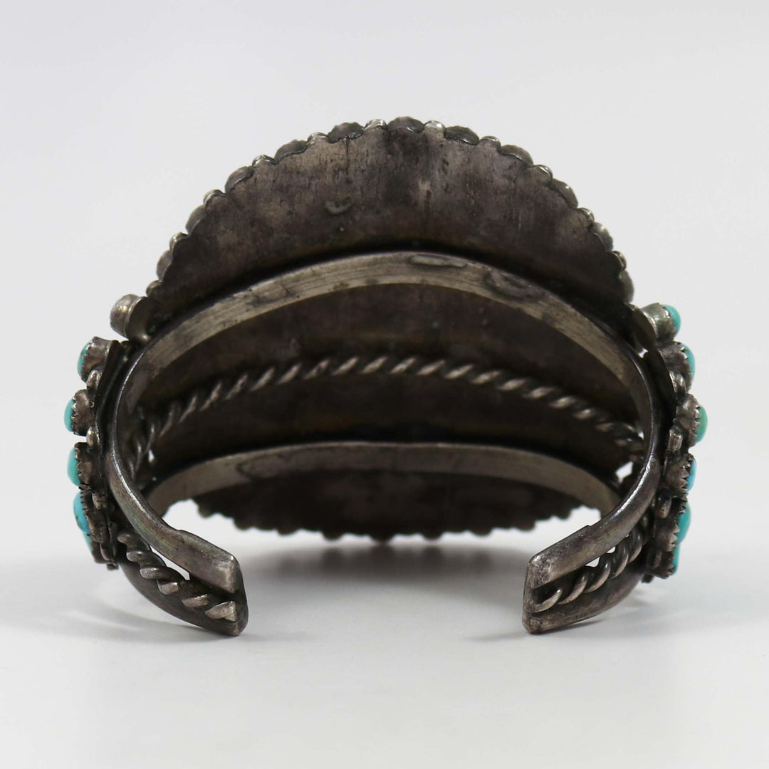 1940s Turquoise Cluster Cuff by Vintage Collection - Garland's