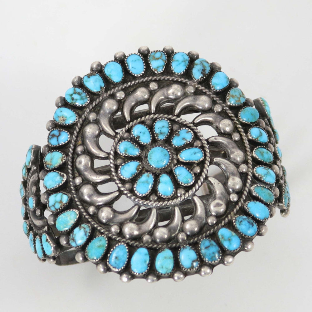 1940s Turquoise Cluster Cuff by Vintage Collection - Garland's