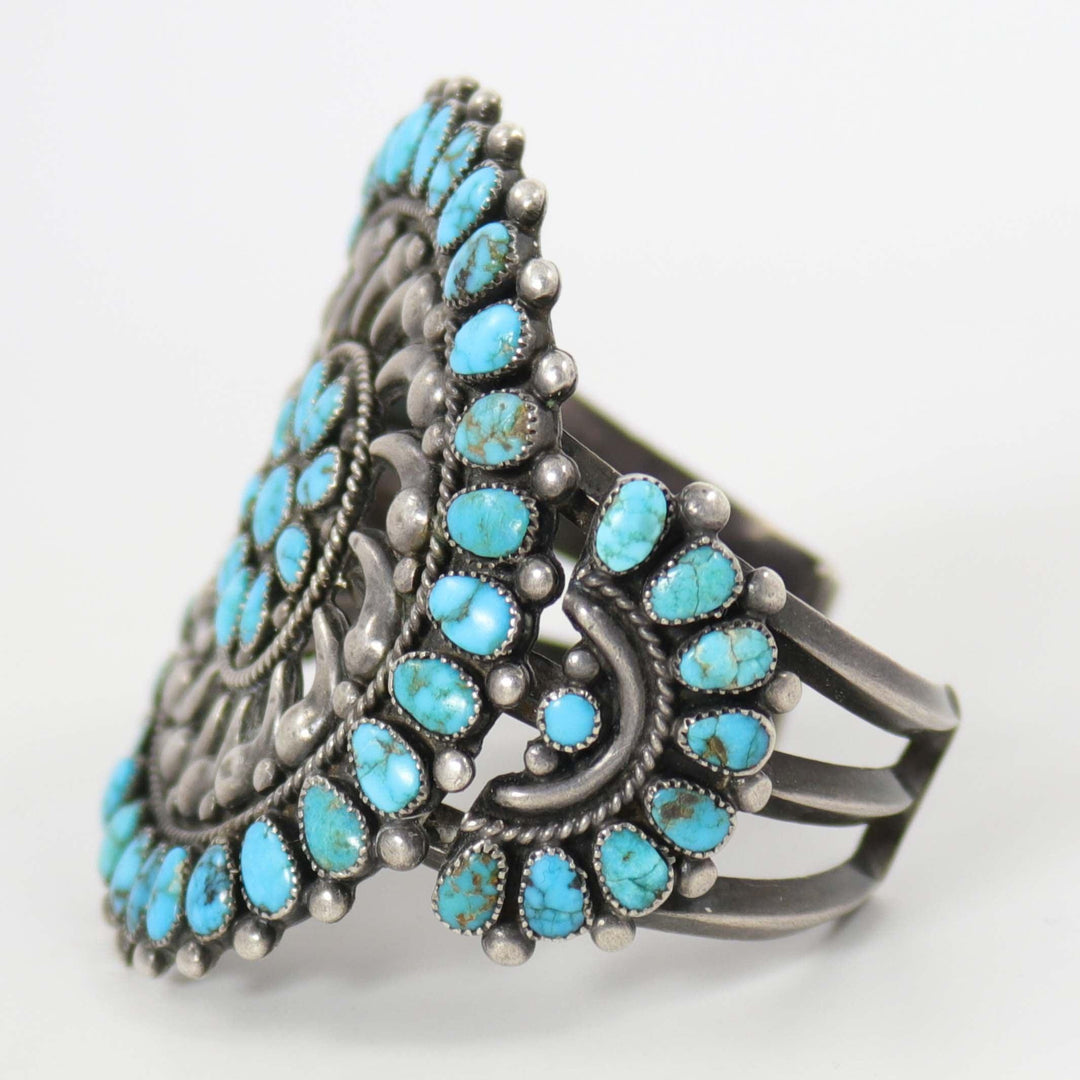 1940s Turquoise Cluster Cuff by Vintage Collection - Garland's