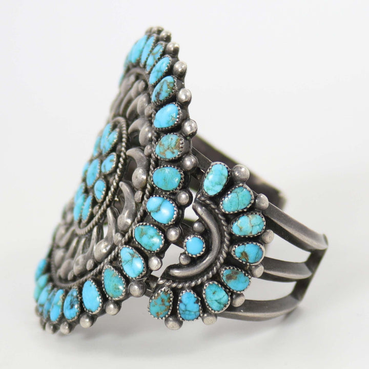 1940s Turquoise Cluster Cuff by Vintage Collection - Garland's