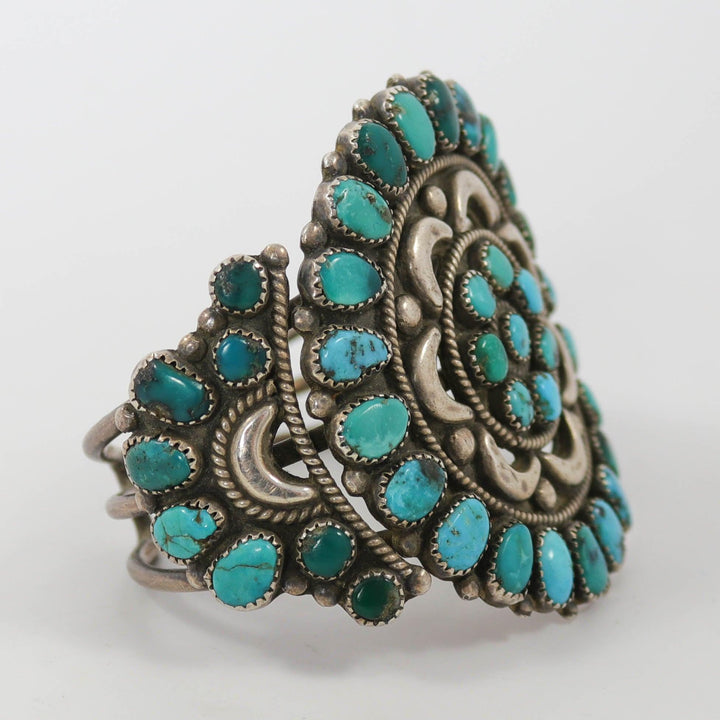 1940s Turquoise Cluster Cuff by Vintage Collection - Garland's