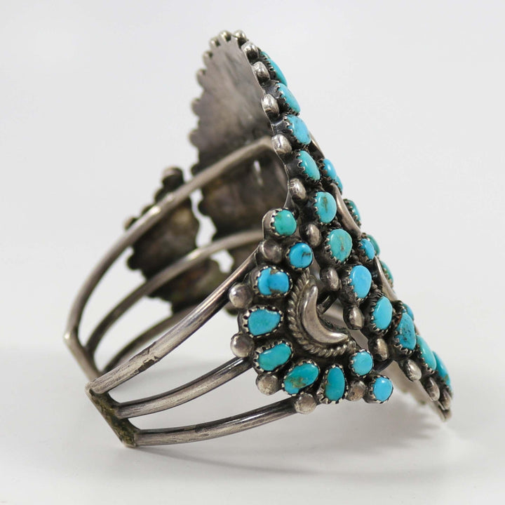 1940s Turquoise Cluster Cuff by Vintage Collection - Garland's
