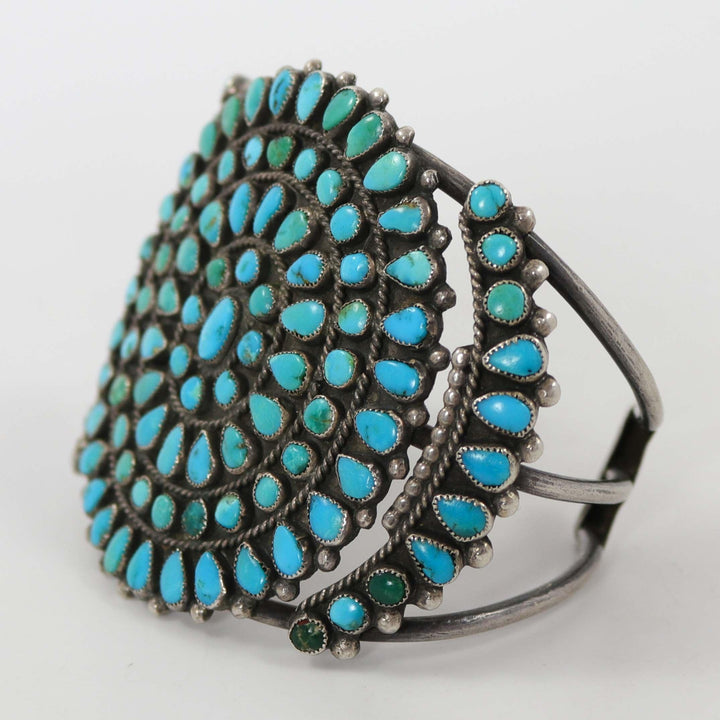 1940s Turquoise Cluster Cuff by Vintage Collection - Garland's