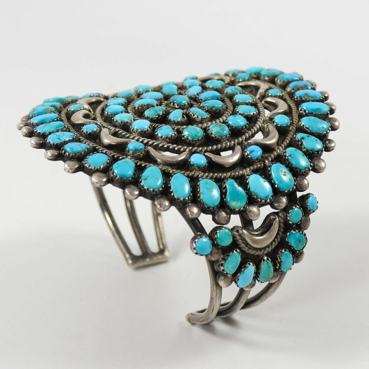 1940s Turquoise Cluster Cuff by Vintage Collection - Garland's