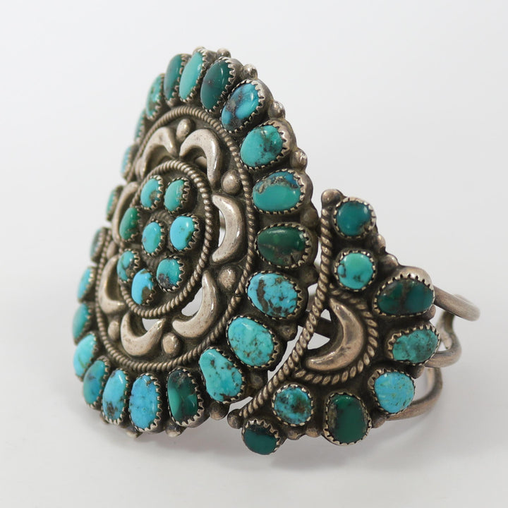 1940s Turquoise Cluster Cuff by Vintage Collection - Garland's