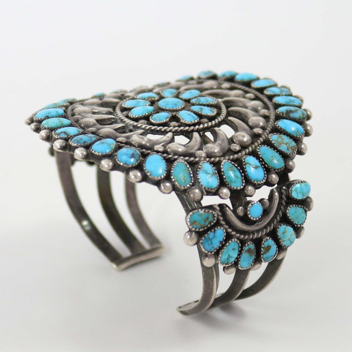 1940s Turquoise Cluster Cuff by Vintage Collection - Garland's